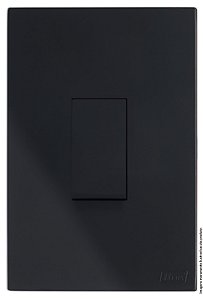 CJ INTERRUPTOR BIPOLAR PARALELO VERTICAL 4X2 - RECTA BLACK SATIN FOSCO