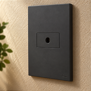 CJ PLACA FURO HORIZONTAL 4X2 - RECTA GRAFITE SATIN FOSCO