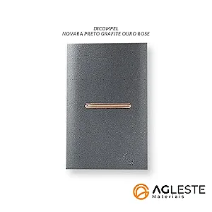 CJ SIMPLES HOR. C/ SUPORTE 4X2 - NOVARA PRETO GRAFITE OURO ROSE