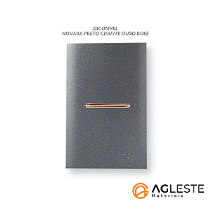 CJ PARALELO HOR. COM SUPORTE 4X2 - NOVARA PRETO GRAFITE OURO ROSE