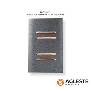 CJ QUADRUPLO SIMPLES (ESPECIAL) 4X2 NOVARA PRETO GRAFITE OURO ROSE