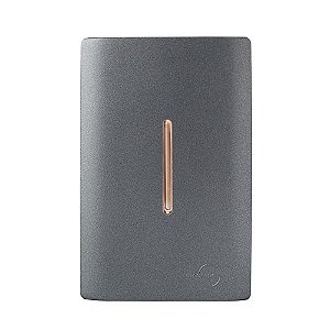 CJ INTERRUPTOR INTERMEDIARIO VERTICAL 4X2 - NOVARA PRETO BRILHANTE OURO ROSE