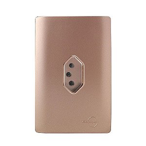 CJ TOMADA 20A VERTICAL 4X2 - NOVARA OURO ROSE C/ OURO ROSE