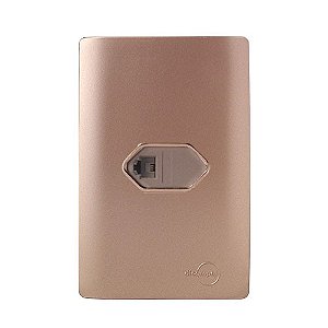 CJ ENTRADA RJ11 (TELEFONE) 4X2 - NOVARA OURO ROSE/ OURO ROSE