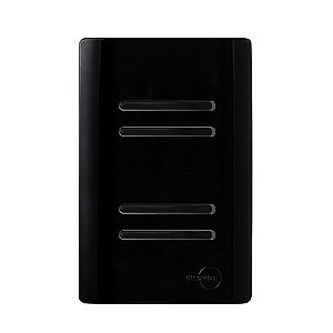 CJ INTERRUPTOR QUADRUPLO 2 SIMPLES + 2 PARALELO (ESPECIAL) 4X2 - NOVARA PRETO BRILHANTE TOTAL