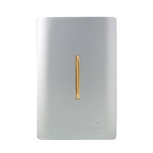 CJ INTERRUPTOR SIMPLES VERTICAL COM SUPORTE 4X2 - NOVARA PRATA GOLD