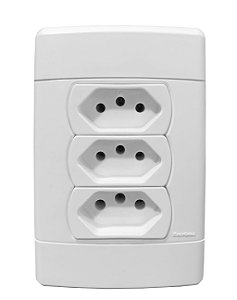CJ TOMADA TRIPLA 20A 4X2 - ENERBRAS NEO SOTTILE BRANCO