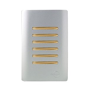 CJ INTERRUPTOR SEXTUPLO 3 SIMPLES + 3 PARALELO 4X2 - NOVARA PRATA GOLD
