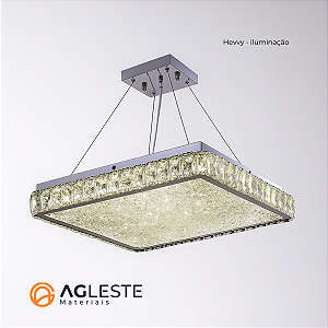 PENDENTE QUADRADO LED AMEERAH 60W 4000K – HEVVY