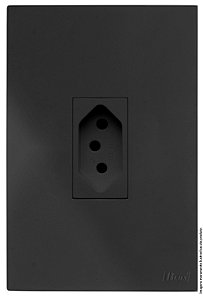 CJ TOMADA 20A VERTICAL 4X2 - RECTA GRAFITE SATIN FOSCO TOTAL
