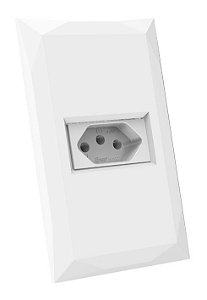 MT - CJ TOMADA 10A HORIZONTAL MONTADO 4X2 -  DOHA BRANCO