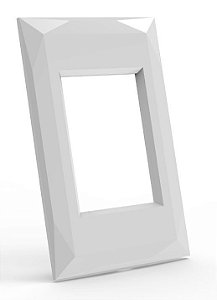 PLACA P/ 3 MODULOS COM SUPORTE 4X2 - DOHA BRANCO