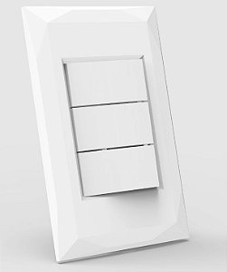 CJ INTERRUPTOR TRIPLO PARALELO 4X2 - DOHA BRANCO