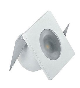 MINI SPOT EMBUTIDO BRANCO QUENTE 2700K 1W BIVOLT - LUMINATTI