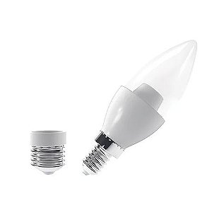 LAMPADA VELA E14+E27 TRANSPARENTE 6W 2700K BIVOLT  LUMINATTI