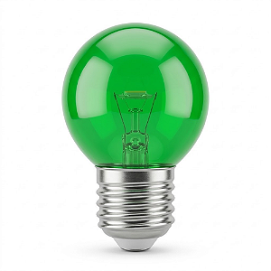 LAMPADA BOLINHA VERDE 1W 220V E27 - AAATOP - BULBO1WVD220V