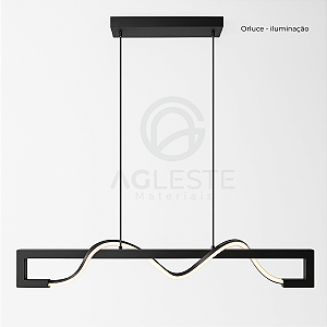 PENDENTE CROTTA 30W  LED PRETO FOSCO 3000K - ORLUCE