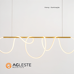 PENDENTE SCRIBBLE 60W LED DOURADO 3000K - ORLUCE