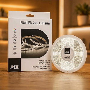 FITA DE LED PIX 20W 240LEDs/m - IRC>80 - 4000K - BRANCO NEUTRO - PIX - 36506302