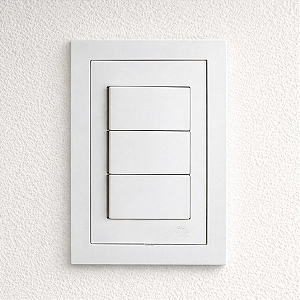 CJ INTERRUPTOR TRIPLO SIMPLES 4X2 - DICOMPEL EKRON BRANCO