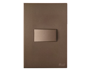 CJ INTERRUPTOR PARALELO HORIZONTAL COM SUPORTE 4X2 - RECTA COBRE CORTEN SATIN FOSCO - BRS16304-1CC