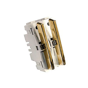 MODULO INTERRUPTOR DUPLO PARALELO (ESPECIAL) - DICOMPEL NOVARA  GOLD