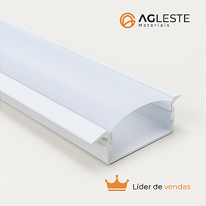 Perfil Slim Embutir Com Aba 30mm X 10mm, Branco - 1 Metro - Agimports