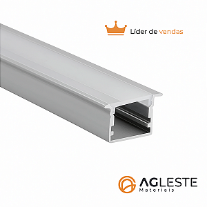 (C1) Perfil De Embutir 25mm 17x15 Branco 1 Metro - Ag Imports