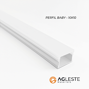 (A4) Perfil Slim Embutir 10x10mm Branco 1m – Agimports