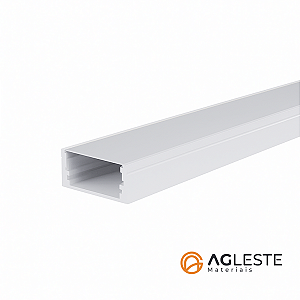(A2) PERFIL DE SOBREPOR BRANCO COM DIFUSOR BRANCO  10X10 - 1 METRO - AGIMPORTS
