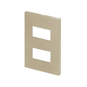 CJ PLACA P/ 2 MODULO SEPARADOS 4X2 - RECTA AREIA SATIN FOSCO
