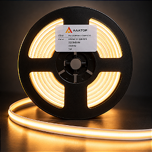 FITA DE LED 320SMD COB BRANCO QUENTE 5 METROS 15W/M - AAATOP - FW-3528WW-320NW-COB
