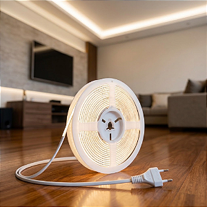 FITA DE LED 360SMD COB 3000K BQ 1800LM/M 18W/M IP44 127V 10M IRC80 IP20 120º- OP - SL-FT2835-360COB-127V-41BQ