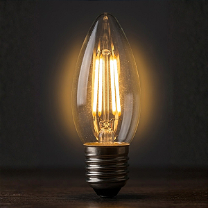 LAMPADA FILAMENTO CLEAR TRANSPARENTE - E27 - G35 4W - AAATOP - C35E27CLEAR