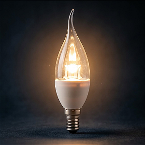 LAMPADA VELA C/ BICO BRANCO QUENTE 3W E14 - AAATOP - 2208
