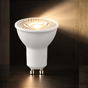LAMPADA LED MR16 DICROICA GU10 6,5W 3000K BRANCO QUENTE BIVOLT 526,5LM IR80 ÂNGULO 43º- LUMINATTI - LM2123