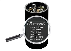 CAPACITOR ELETROLÍTICO JL 340-408 MINI
