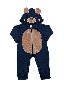 MACACÃO CAPUZ BORDADO BICHINHO MASCULINO
