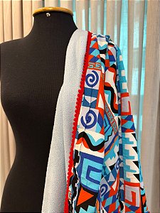 Canga Toalha Formas - Azul