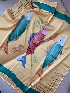 Lenço Sardinhas Coloridas