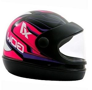 Capacete Gow Interlagos X1 Preto / Rosa