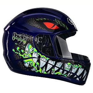 Capacete Fly F9 Monster Azul/Colorido