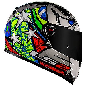 Capacete Ls2 FF358 Alex Barros Cinza