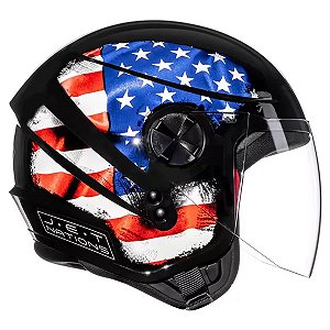 Capacete Fly Jet Nation Usa Preto