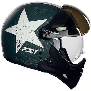 Capacete Peels F21 Old Tank Verde Militar