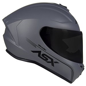 Capacete Asx Draken Solid CinzaFosco