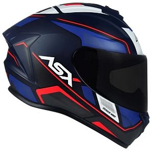 Capacete Asx Draken Wind AzulFosco/Vermelho