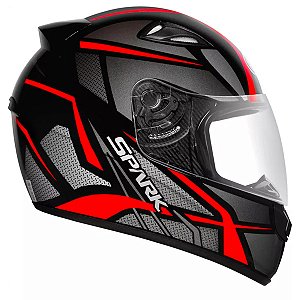 Capacete Ebf New Spark Spider Preto/Vermelho