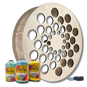 Kit Pipa Carretilha 16 Polegadas, Linha Fio 04 de 3000 Jardas Vera Cruz e Fita Protetora Dedo 2,5m