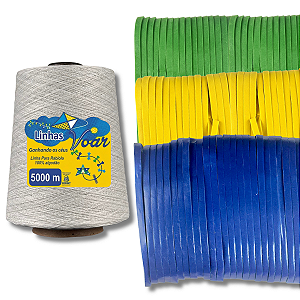 Kit Rabiola Fitas Paulista 1KG Linha 5000 Metros Para Pipas